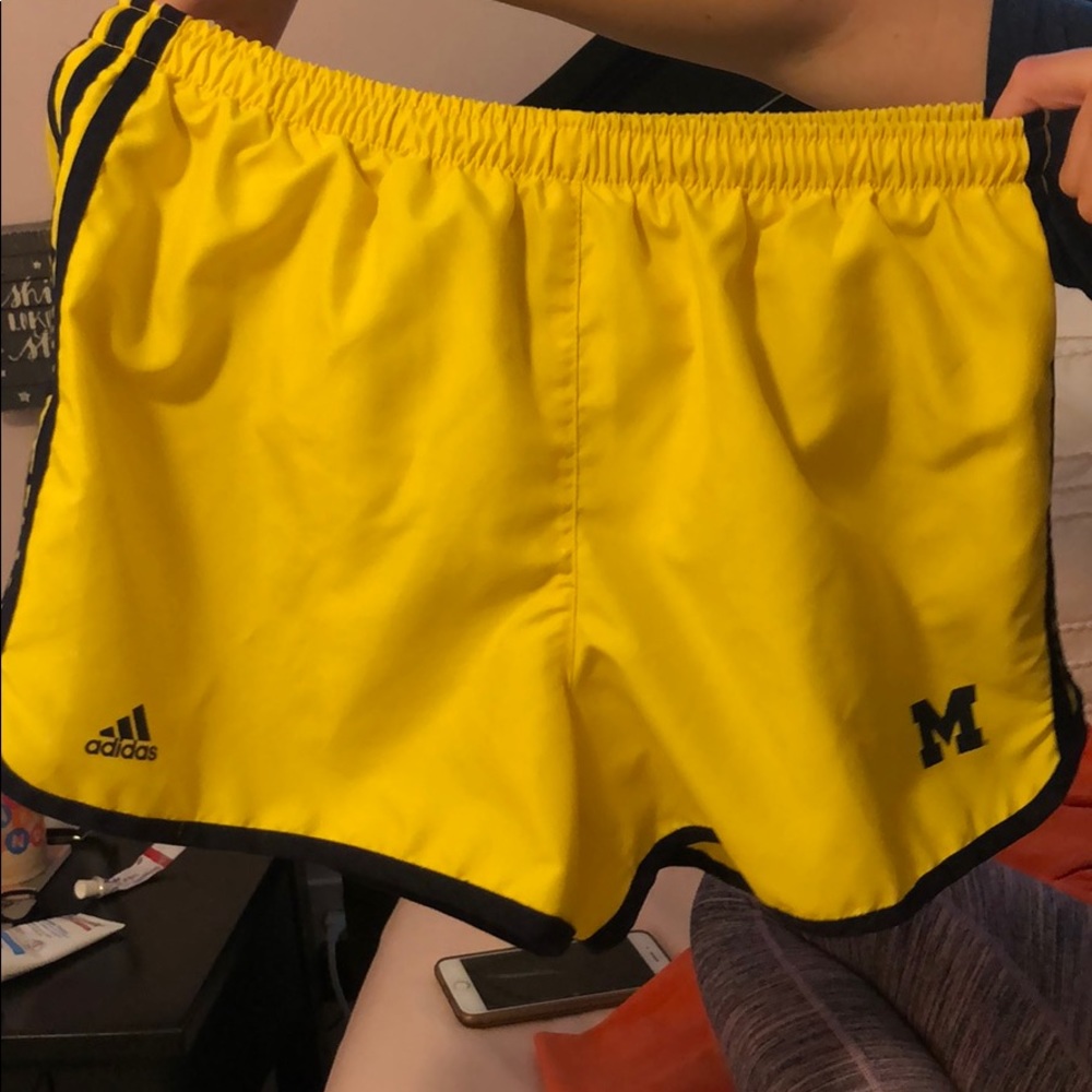 MICHIGAN Adidas workout running shorts
